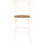 Franklin Ivory and Medium Brown X-Back Counter Stool