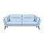 Franz Leather Sofa In Sky Blue