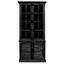French Casement Glass Cabinet In Black