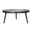 Fritz Light Gray and Black Round Tray Top Coffee Table