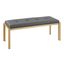 Fuji Bench In Grey and Gold