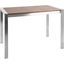 Fuji Contemporary Counter Table In Brushed Stainless Steel And Walnut Wood