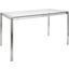 Fuji Contemporary Dining Table In Stainless Steel With Clear Glass Top