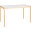 Fuji Modern/Glam Dining Table In Gold Metal With White Marble Top