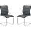 Fusion Contemporary Gray Side Chair Set of 2