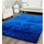 Fuzzy Shaggy Hand Tufted Area Rug In Electro Blue (2-Ft X 3-Ft)