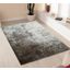 Fuzzy Shaggy Hand Tufted Area Rug In Silver (2-Ft X 3-Ft)