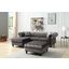 Glory Furniture Nola Reversible Sofa Chaise, Dark Gray