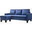 Glory Furniture Jessica Sofa Chaise, Navy Blue