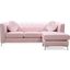 Glory Furniture Pompano Sofa Chaise, Pink
