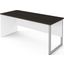 Pro-Concept Plus Table With Rectangular Metal Leg In White and Deep Grey