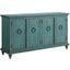 Garden Solid Wood Tv Stand In Rustic Turquoise