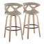 Gardenia 30 Inch Fixed Height Barstool Set of 2 In White and Black