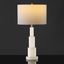 Gardiner Alabaster Table Lamp In White And Gold