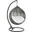 Garner Gray and White Teardrop Outdoor Patio Swing Chair