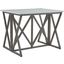 Gateway Street Gate Leg Counter Table In White and Gray