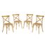 Gear Natural Dining Side Chair Set of 4