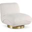 Geneva Cream Boucle Fabric Swivel Accent Chair