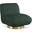 Geneva Green Boucle Fabric Swivel Accent Chair