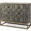 Genevieve I Gray Fir Veneer And Metal Base 3 Drawer Accent Cabinet