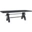 Genuine 96 Inch Crank Adjustable Height Dining and Conference Table In Black Black