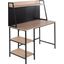 Geo Shelf Desk in Black Steel and Natural Wood
