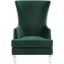 Geode Modern Wingback Chair In Forest Green