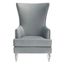 Geode Modern Wingback Chair In Light Silver