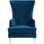 Geode Modern Wingback Chair In Navy