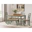 Gesthaven 6-Piece Dining Room Set In Natural and Green