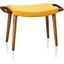Geta Ottoman in Yellow and Antique Walnut