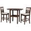 Gia Cherry 3 Piece 42 Inch Drop Leaf Counter Height Dining Set