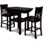 Gia Ebony 3 Piece 42 Inch Drop Leaf Counter Height Dining Set