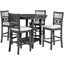 Gia Gray 5 Piece Round Counter Height Dining Room Set