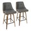 Gianna Counter Stool Set of 2 In Grey