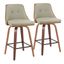 Gianna Counter Stool Set of 2 In Grey