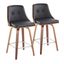 Gianna Fixed Height Counter Stool Set of 2 In Black
