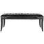Gibbons Black and Espresso Bench with Silver Nailhead Detail