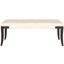 Gibbons Cream and Espresso Bench with Silver Nailhead Detail