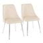 Giovanni Chair Set of 2 In Chrome
