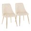 Giovanni Chair Set of 2 In Gold