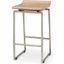 Givens Brown Wood With Silver Metal Frame Counterstool