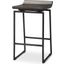 Givens Iv 24.25 Inch Seat Height Black Wood Seat Black Frame Stool