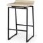 Givens Natural Wood With Black Metal Counter Stool