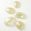 Glass Wall Gems Set of 5 In Clear With Gold