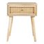 Glenda Solid Wood One-Drawer Nightstand In Natural