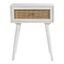 Glenda Solid Wood One-Drawer Nightstand In White