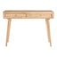 Glenda Solid Wood Two-Drawer Desk In Natural