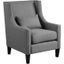 Glenn 20 Inch Transitional Fabric Arm Chair In Dark Gray