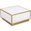 Glitz Faux Marble Coffee Table In White